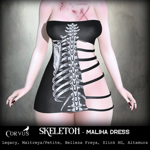 Corvus : Skeleton Maliha Dress