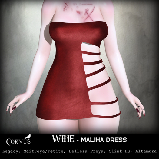 Corvus : Wine Maliha Dress