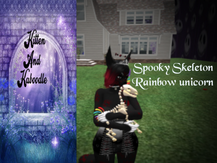 ~kiten &kaboodle~Spooky Skeleton Rainbow Unicorn