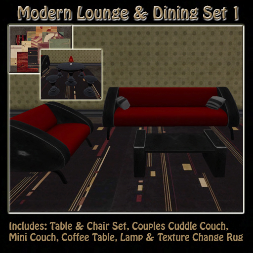 BKS Furnature - Modern Lounge and Dining Set 1 (Boxed)