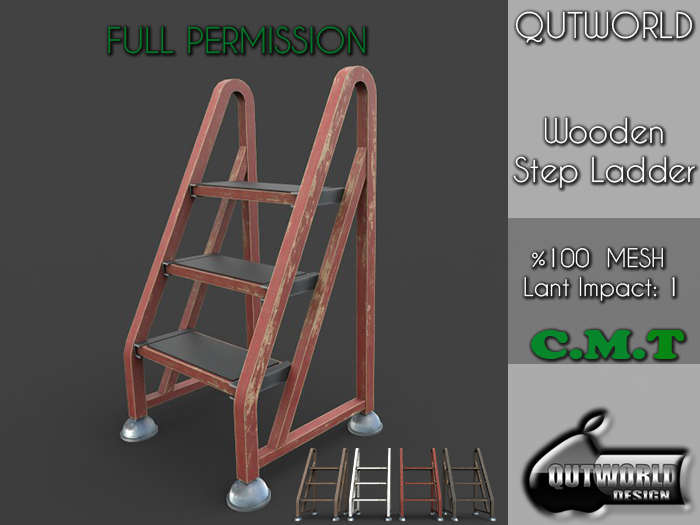 .::QUTWORLD Wooden Step Ladder::.FP