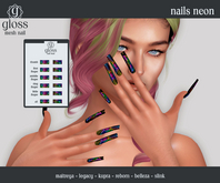 *Gloss* Nails Neon - Square