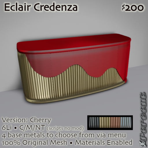 % Eclair Credenza (cherry) *MESH*