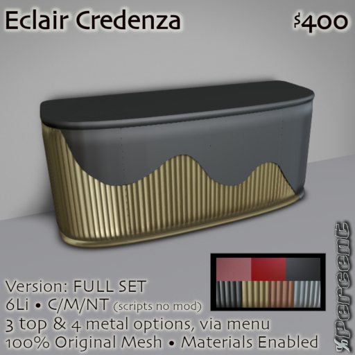 % Eclair Credenza (Full Set) *MESH*