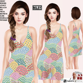 FLARED SUMMER DRESS,MESH BODY