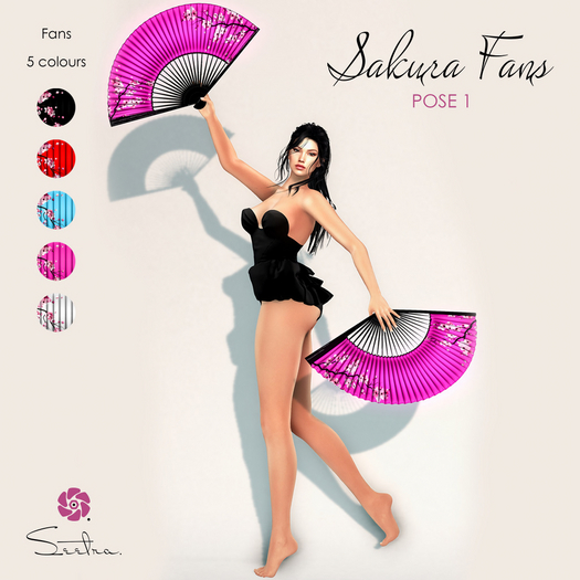 Seetra. Sakura Fans Collection - Pose 1