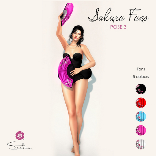 Seetra. Sakura Fans Collection - Pose 3