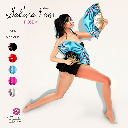 Seetra. Sakura Fans Collection - Pose 4