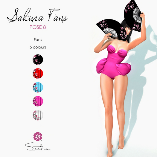 Seetra. Sakura Fans Collection - Pose 8