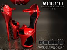 [Renegade] Marina Platform Heels - Red