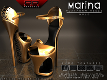 [Renegade] Marina Platform Heels - Gold