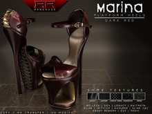 [Renegade] Marina Platform Heels - Dark Red