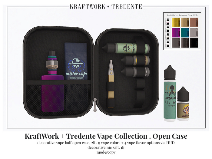 KraftWork + Tredente Vape Collection . Open Case (ADD)