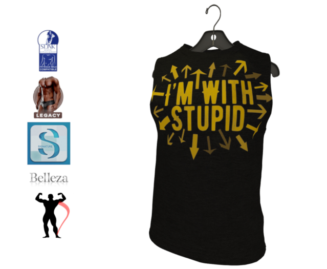 I'm With Stupid tank top