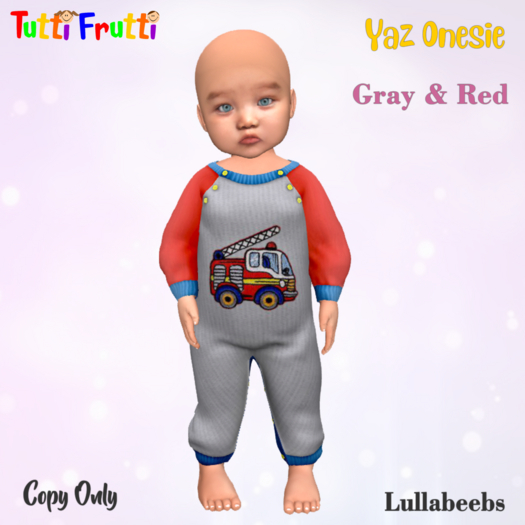 Tutti Frutti - Lullabeebs Yaz Onesie Gray & Red