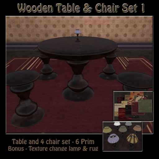 BKS Furnature - Woodern Table and Chair Set 1 (BOXED)