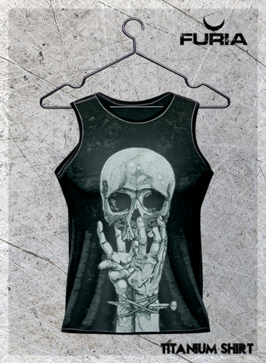 [Furia] - Titanium shirt Black Skull