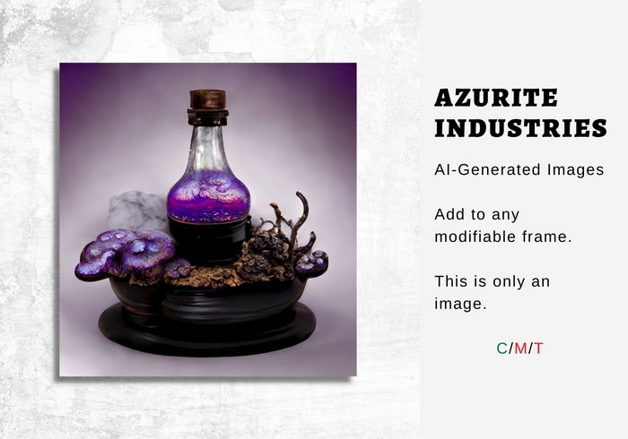 AI Purple Shroom Potion Bottle Image