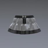 White Chiaroscuro Dots Slink Miniskirt