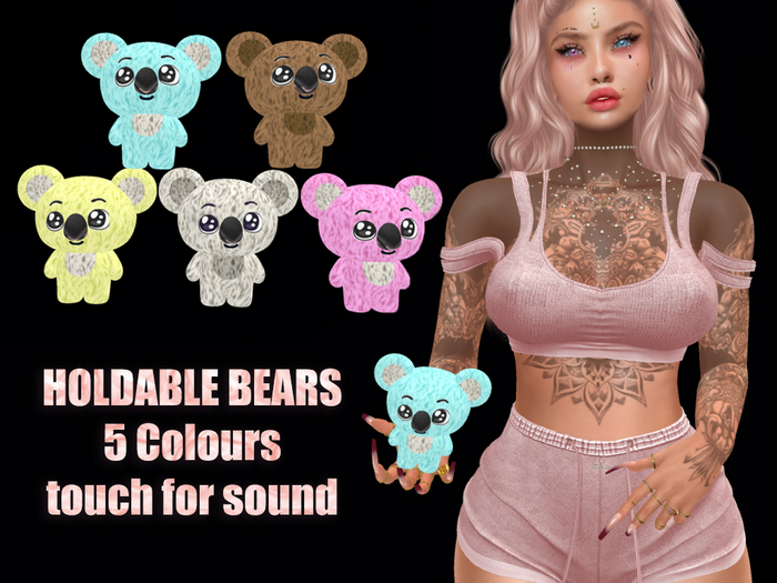 KDees Holdable Bears All Colours 