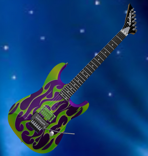 Green Flamed Strat Body Type. (Box)