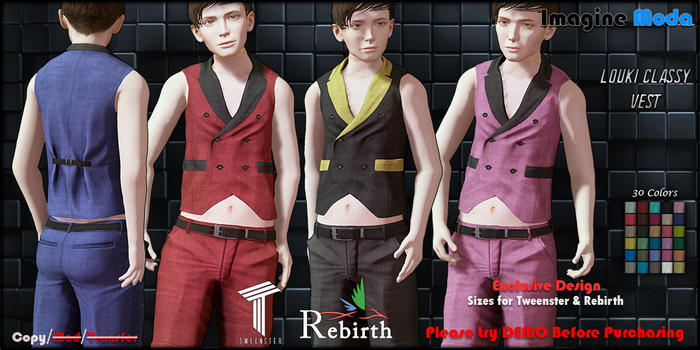Louki Classy Vest Kids - Tweenster, Rebirth -Imagine-