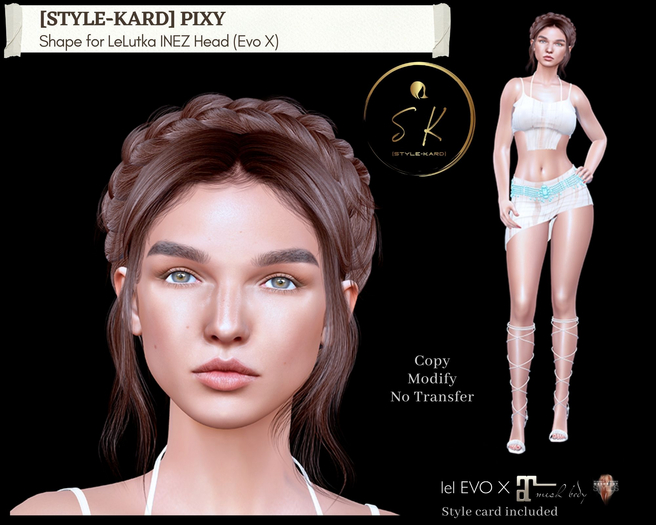 [STYLE-KARD] Pixy Shape -  Lelutka INEZ Head