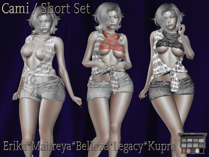 *Cami*089*Blouse *Top*Short set*DEMO