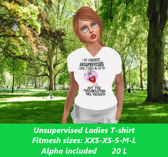 Unsupervised-Ladies V-neck T-shirt
