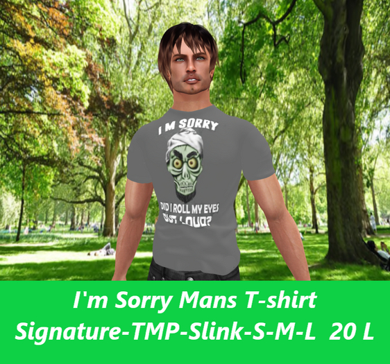 I'm Sorry-Mens' mesh shirt