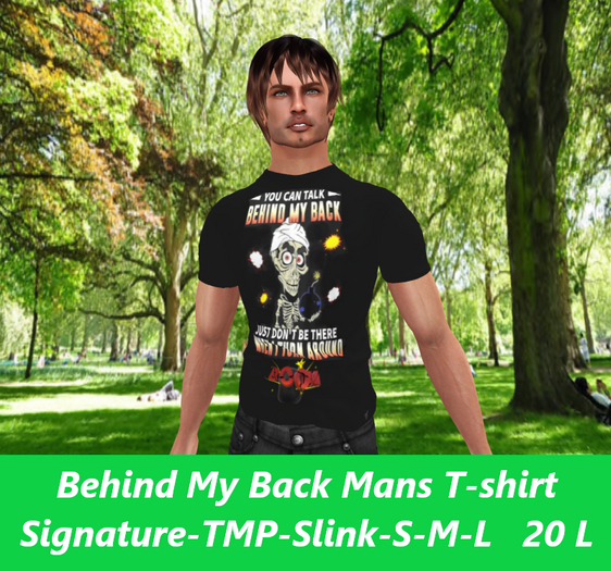 Behind my back-Mens' mesh shirt