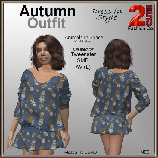 Autumn Outfit [2cute] Animals In Space - Tweenster, SMB, AVI(L)
