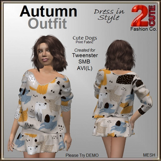 Autumn Outfit [2cute] Cute Dogs - Tweenster, SMB, AVI(L)