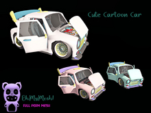 OhMyMesh! Cute Cartoon Car - Full Perm Mesh