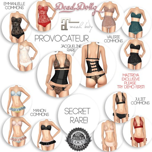 .::Dead Dollz::. Juliet Lingerie Set - Black - Common