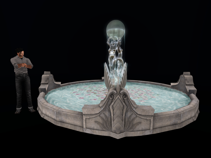 MC Lady Sea Shell Water Fountain RESIZE MENU