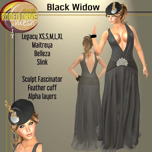 Second Life Marketplace - Black Widow outfit - costume