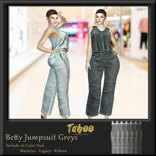 ..::Taboo Store - Betty Jumpsuit Greys::..