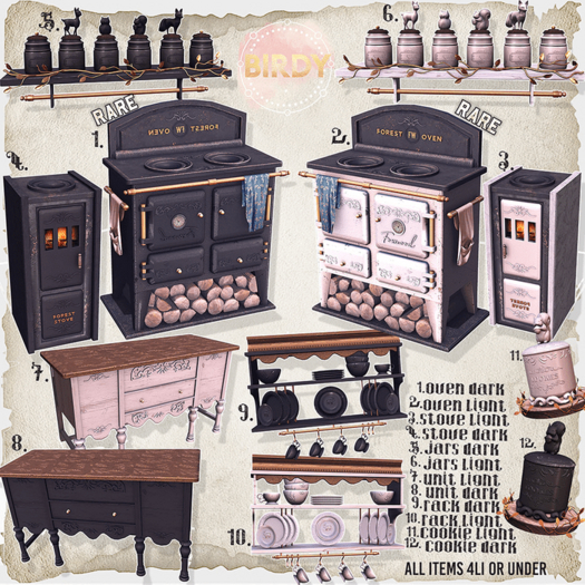 Birdy - Forest Kitchen - Jars - Light