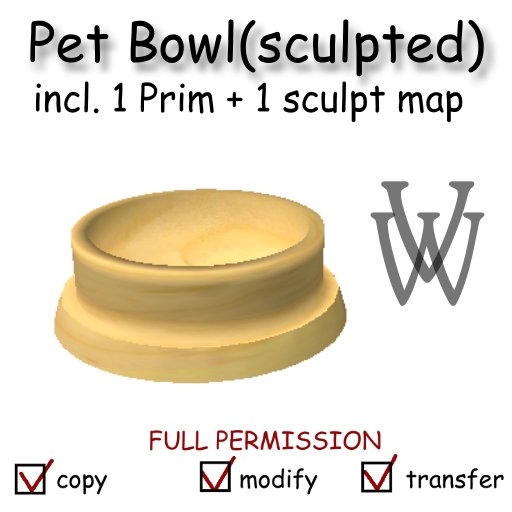 Dollarbie-pet bowl (sculpted)