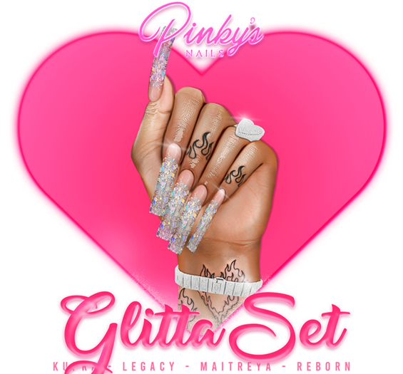 !! Pinky's Nails !! Glitta Set ' Square