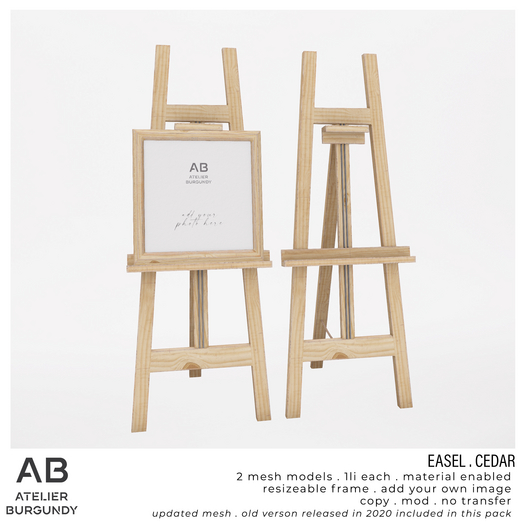 Atelier Burgundy . Easel (cedar)