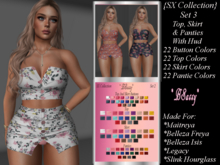 *BSASSY* SX COLLECTION SET 3 TOP AND SKIRT WITH HUD