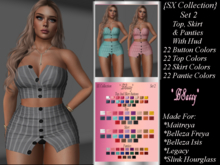 *BSASSY* SX COLLECTION SET 2 TOP AND SKIRT WITH HUD