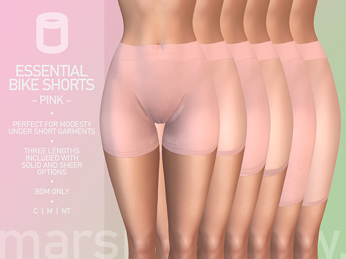 marshmallow. Pink Bike Shorts