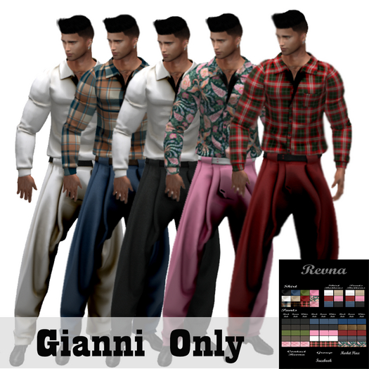 !!! Revna !!! 135 Male Pants and Shirt w/Hud