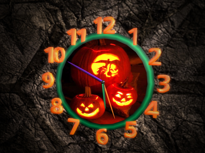 Pumpkin Glow Wall Clock