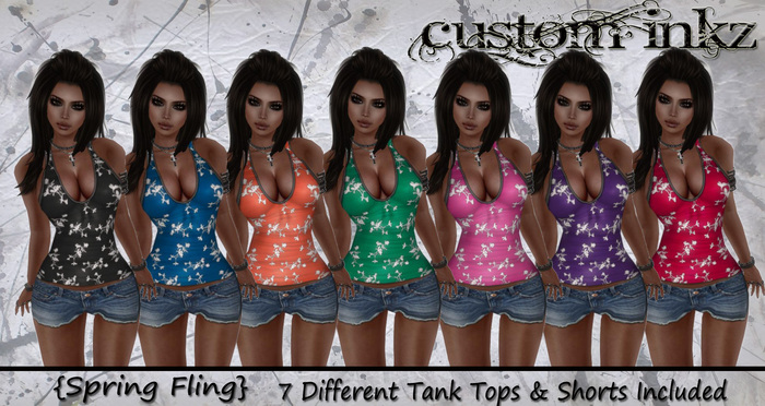 CUSTOM iNKZ  Spring Fling - Fat Pack (Floral Prints)