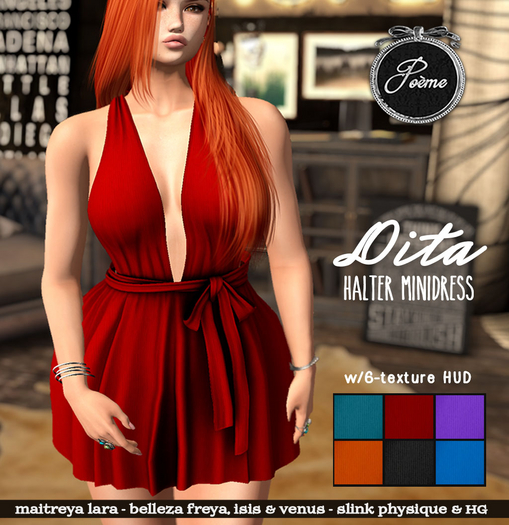 {Poeme} Dita Halter Dress w/HUD