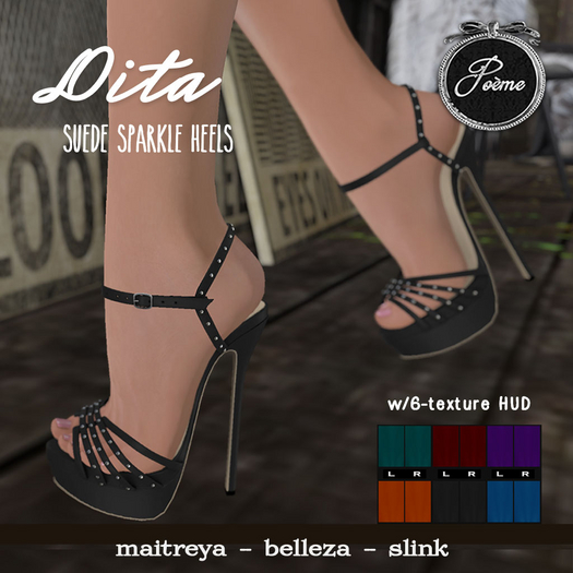 {Poeme} Dita Sparkle Heels w/HUD
